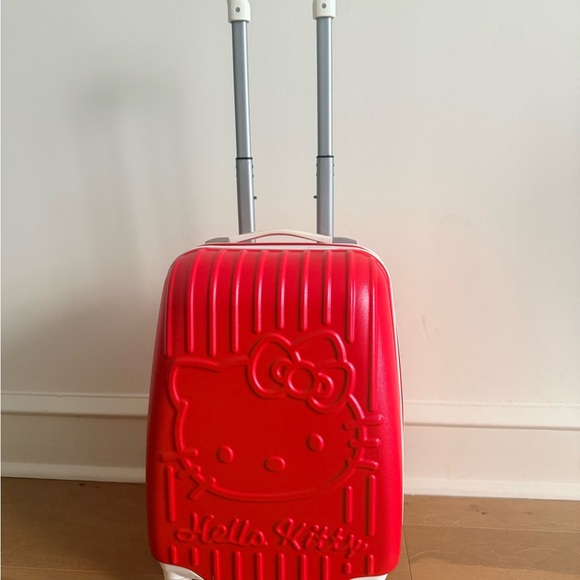 Hello Kitty Red Hard-Shell Spinner Luggage Lightweight, Durable ABS - Picture 2 of 4